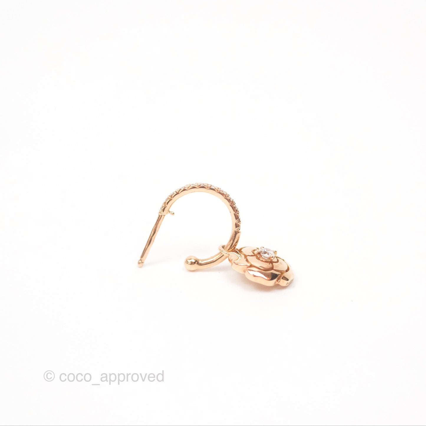Chanel Extrait De Camelia Earrings 18K Rose Gold