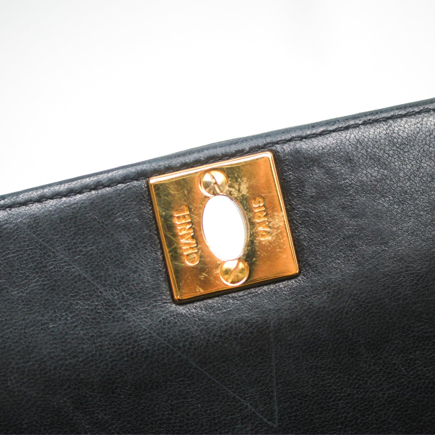 Chanel Vintage Mini Bijoux Chain Flap Black Lambskin Gold Hardware
