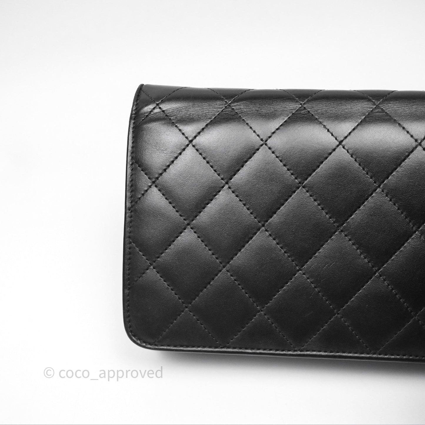 Chanel Quilted Wallet on Chain WOC Cambon Black Calfskin Silver Hardware