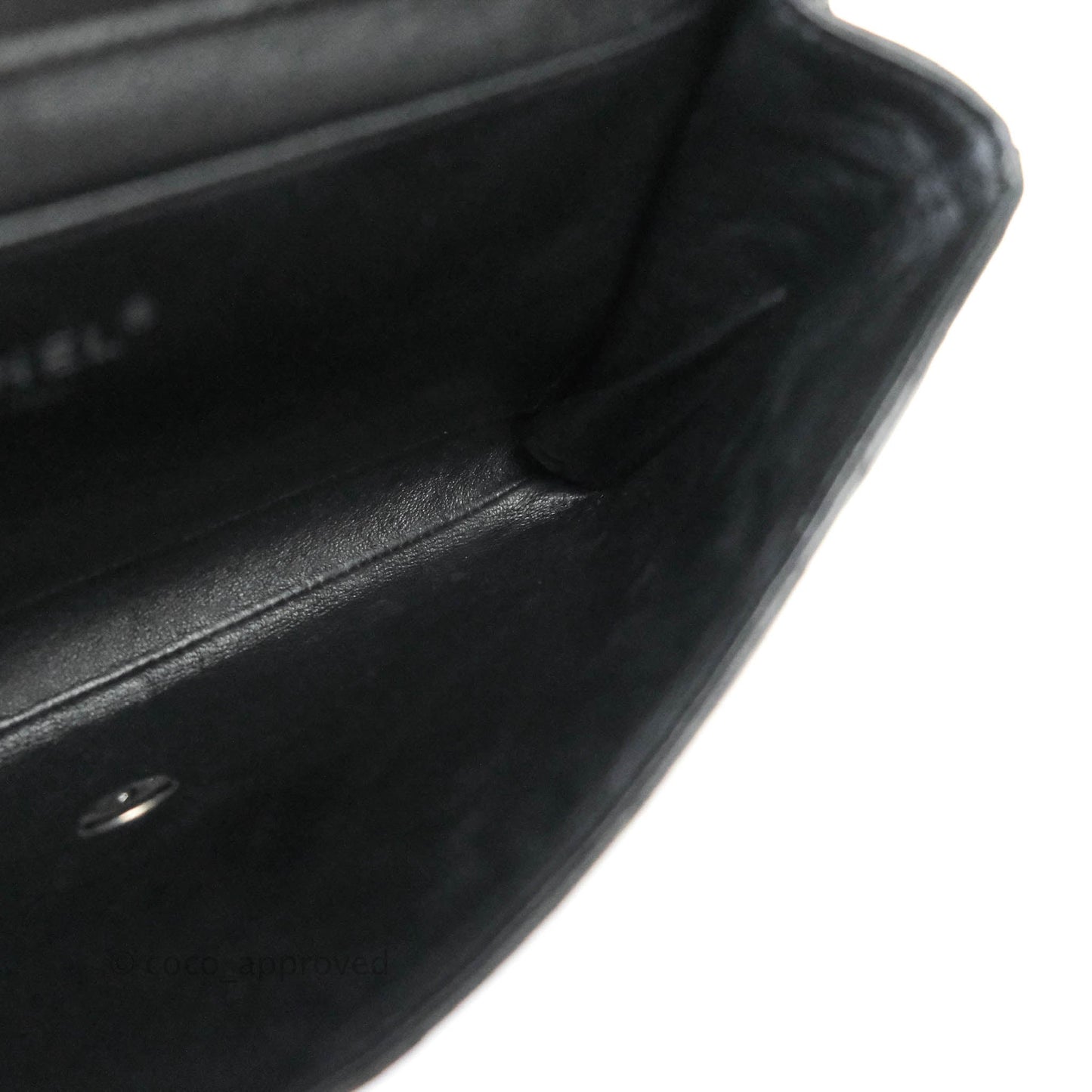 Chanel Quilted Clutch with Chain Lambskin Black Silver Hardware