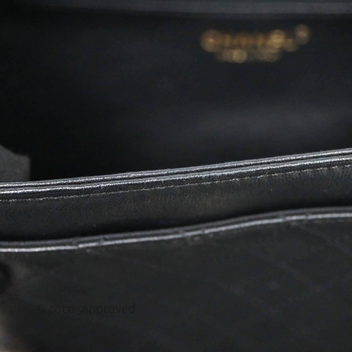 Chanel Quilted Large CC Filigree Vanity Case Navy Black Caviar