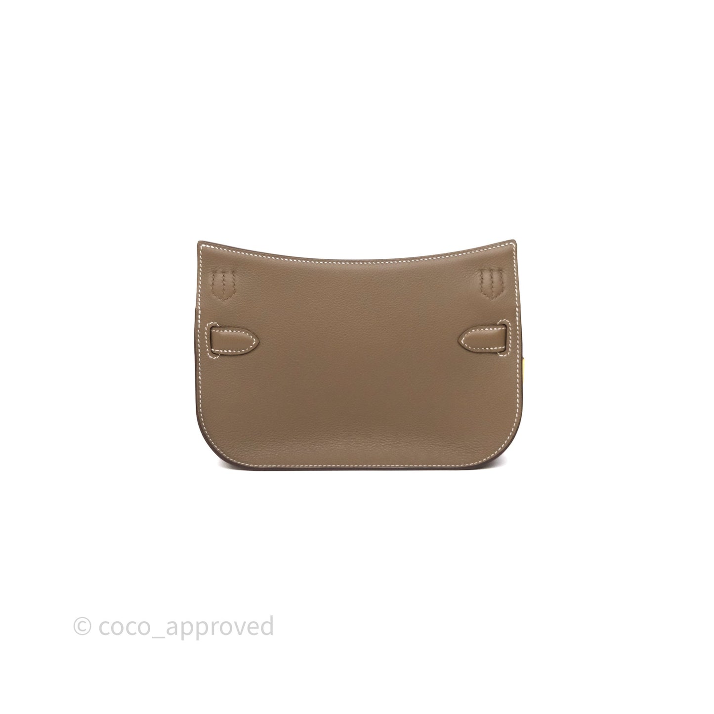 Hermès Mini Jypsiere Etoupe 18 Evercolor Gold Hardware