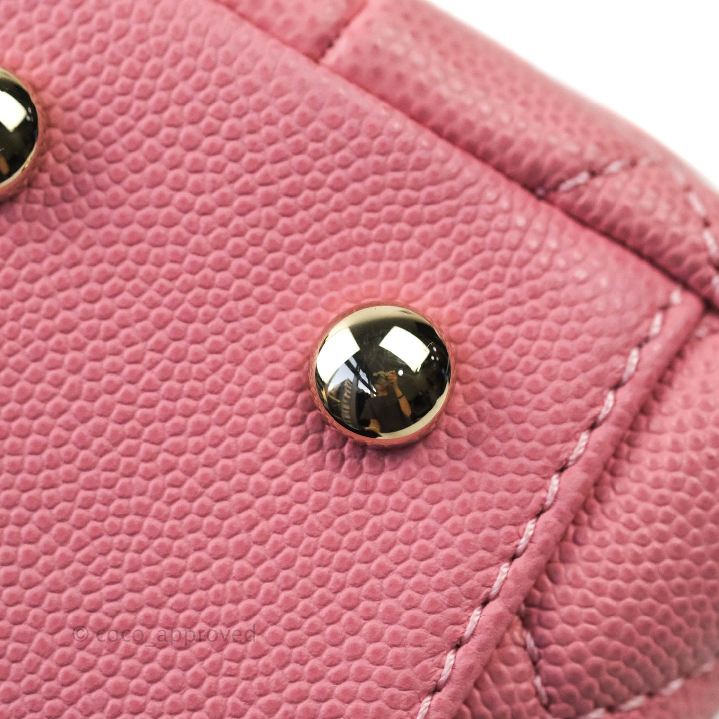 Chanel Mini (Small) Coco Handle Quilted Pink Caviar Gold Hardware 20A