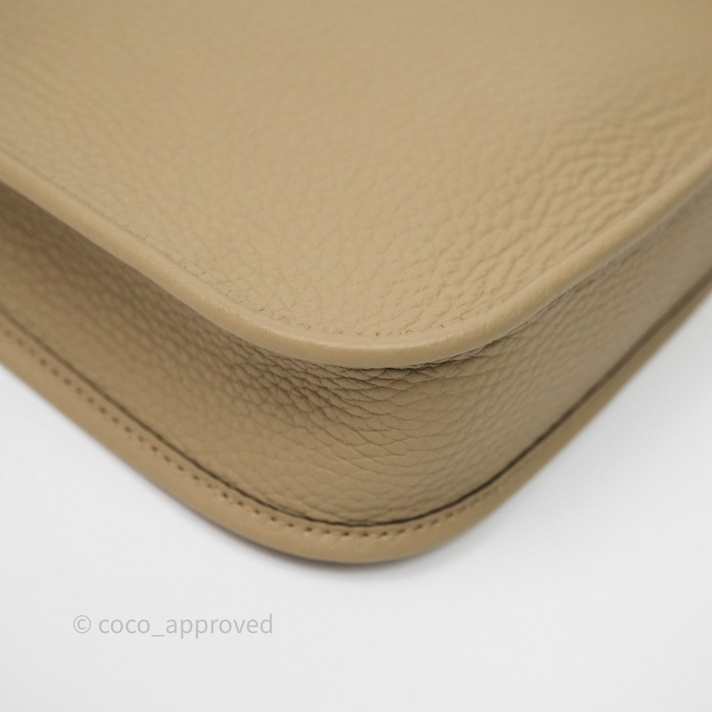 Hermès Mini Evelyne 16 Beige Marfa 8Q Clemence Gold Hardware