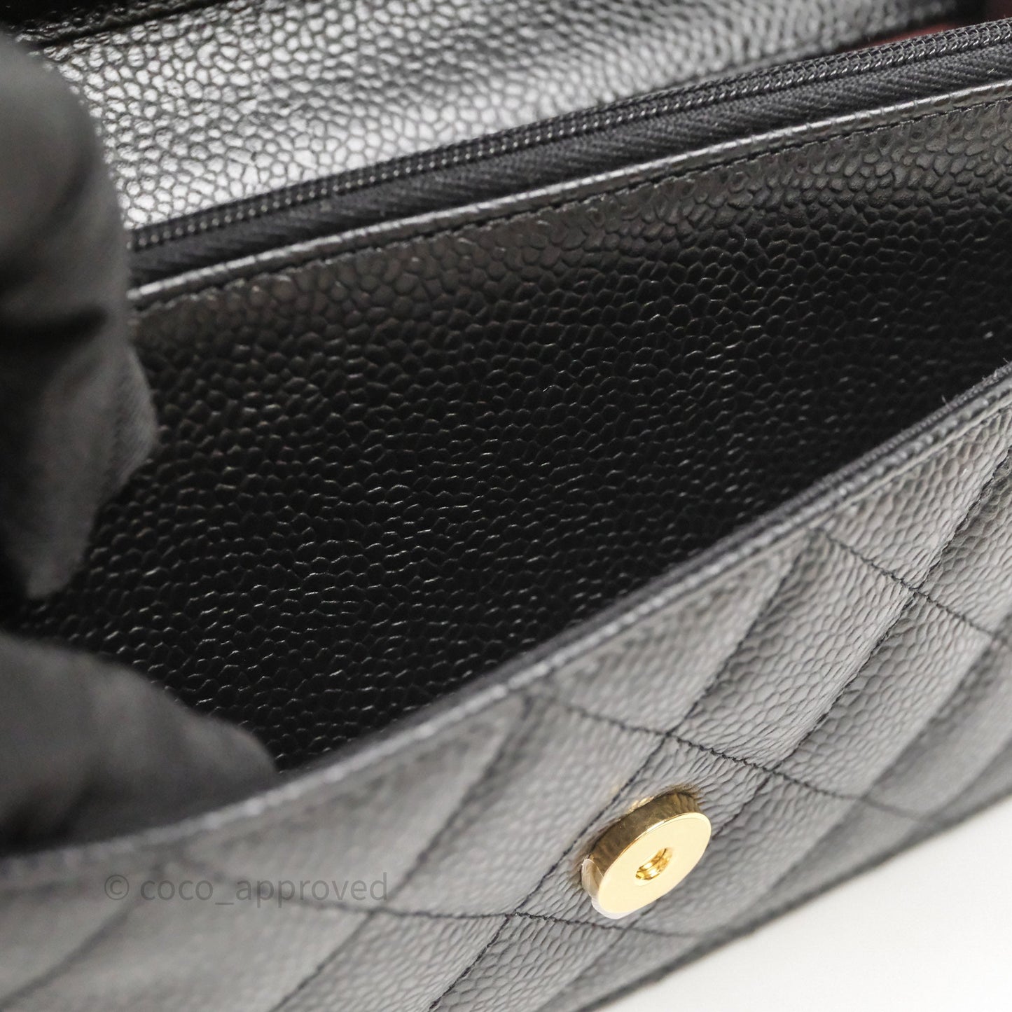 Chanel Quilted WOC Black Caviar Gold Hardware