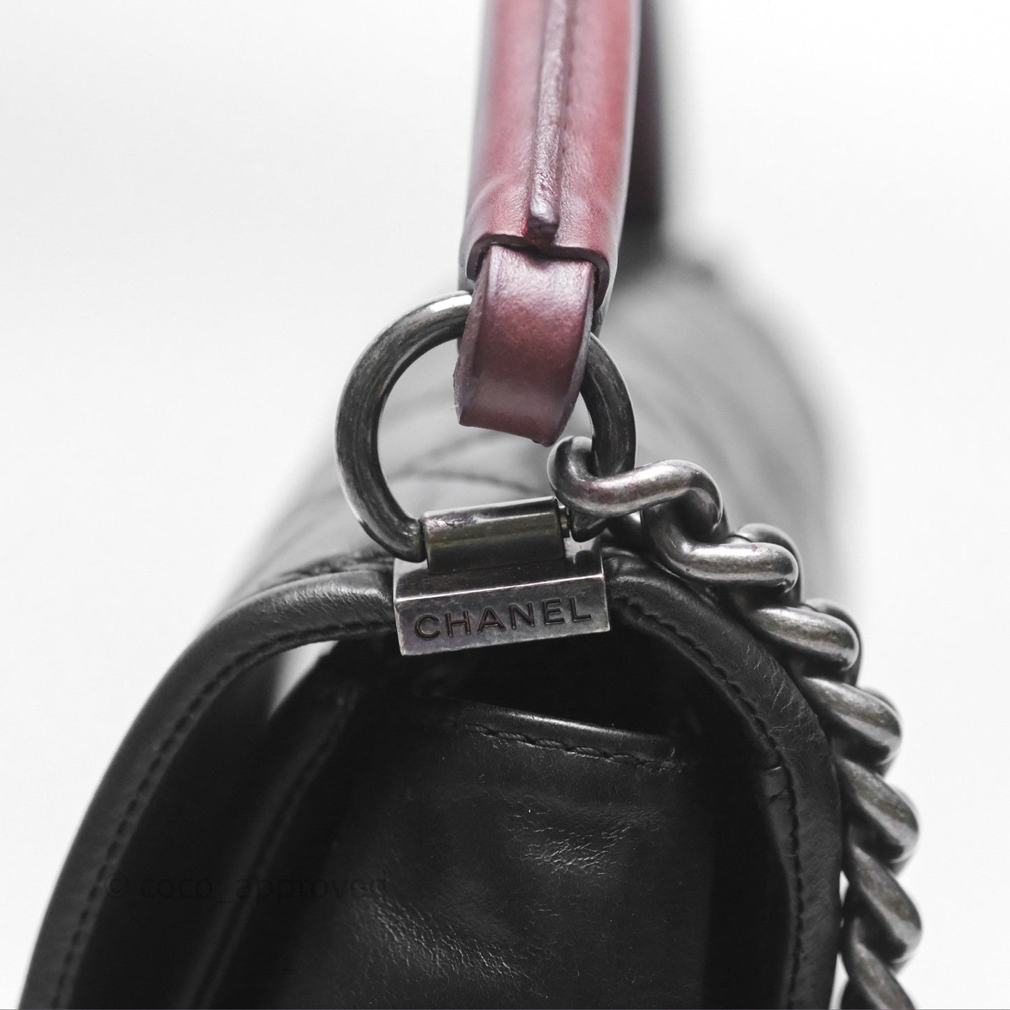 Chanel Quilted Large Prestige Top Handle Flap Calfskin Black Ruthenium Hardware