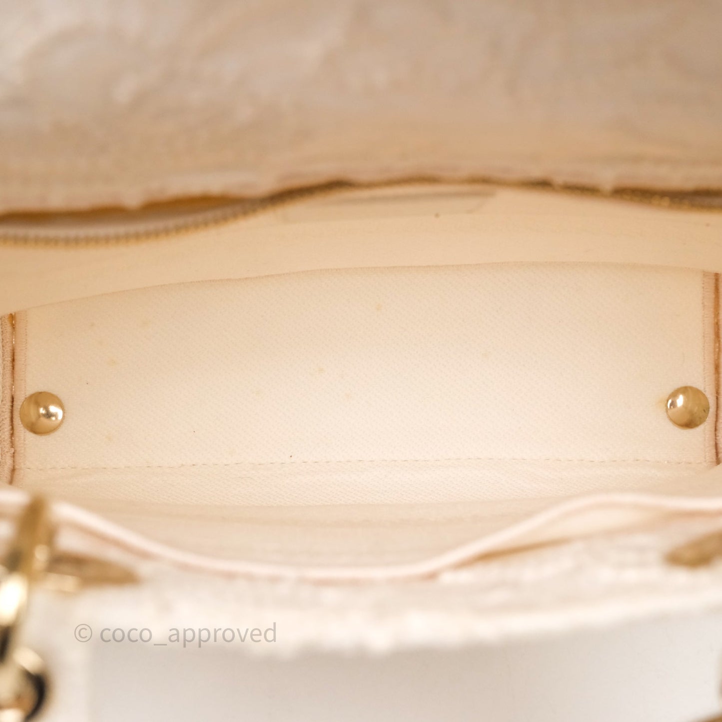 Christian Dior Lace Medium Lady Dior Ivory White Gold Hardware