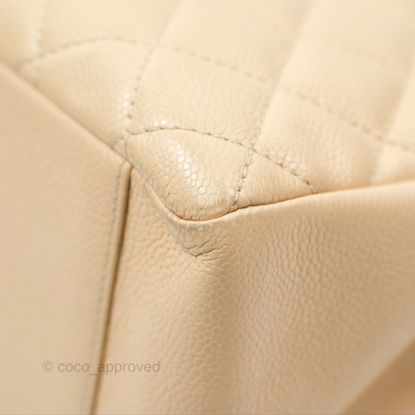 Chanel GST Beige Caviar Silver Hardware
