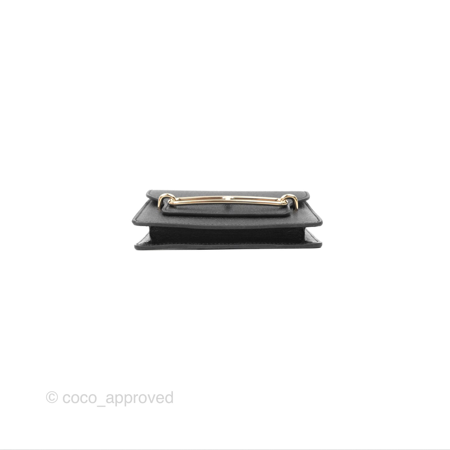 Hermès Roulis Slim Wallet Noir Gold Hardware