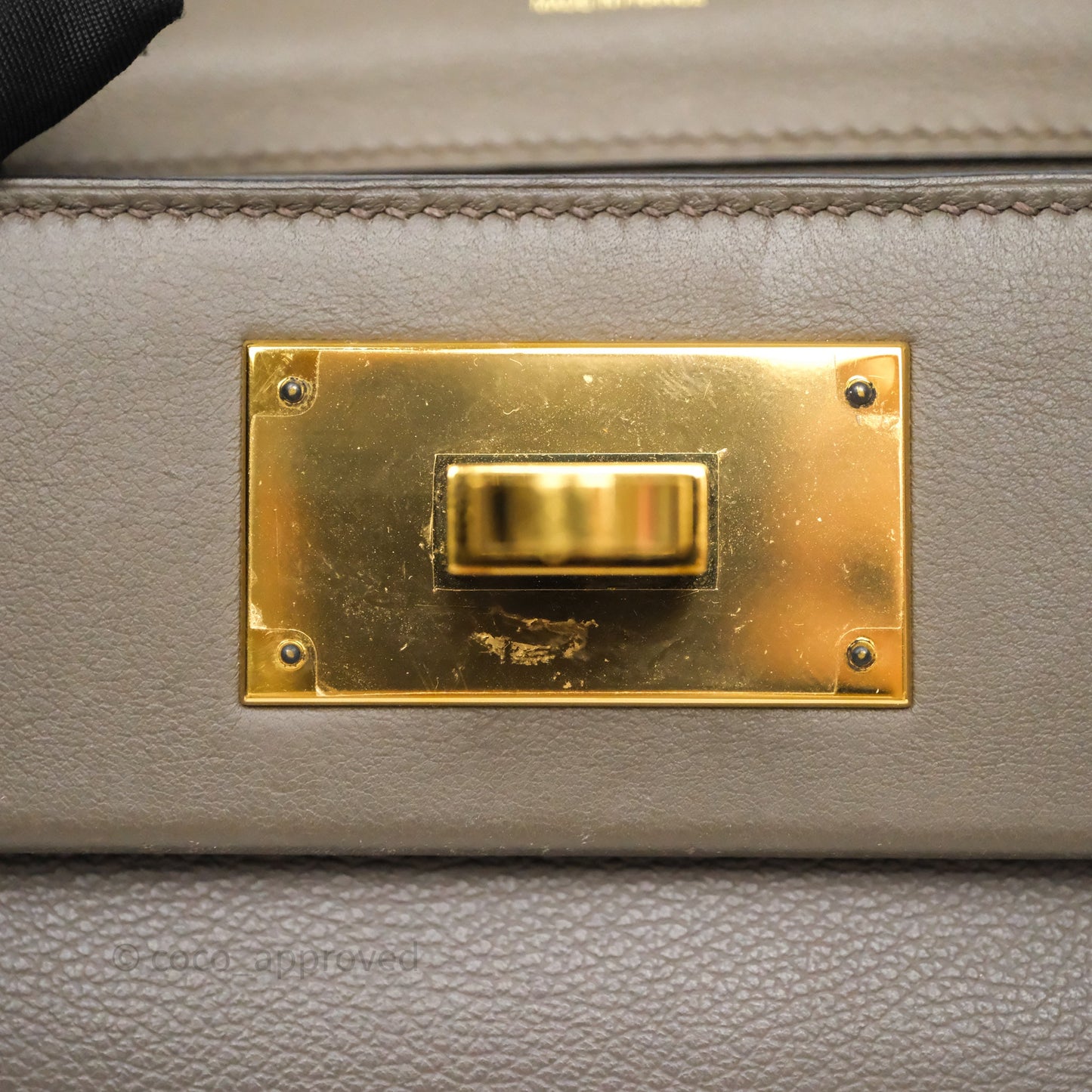 Hermès 24/24 21 Mini Gris Etain 8F Evercolor/ Swift Gold Hardware