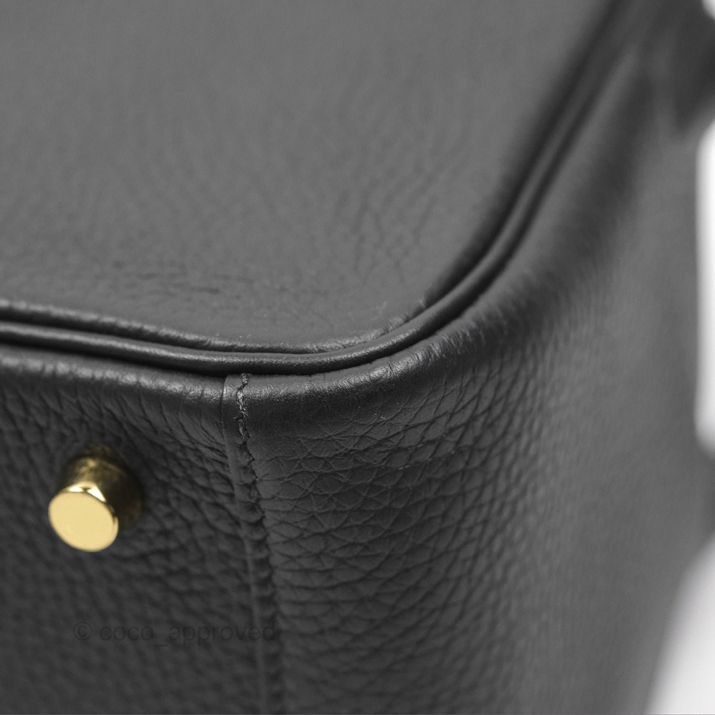 Hermès Lindy 26 Touch Black Clemence Croc Handle Gold Hardware