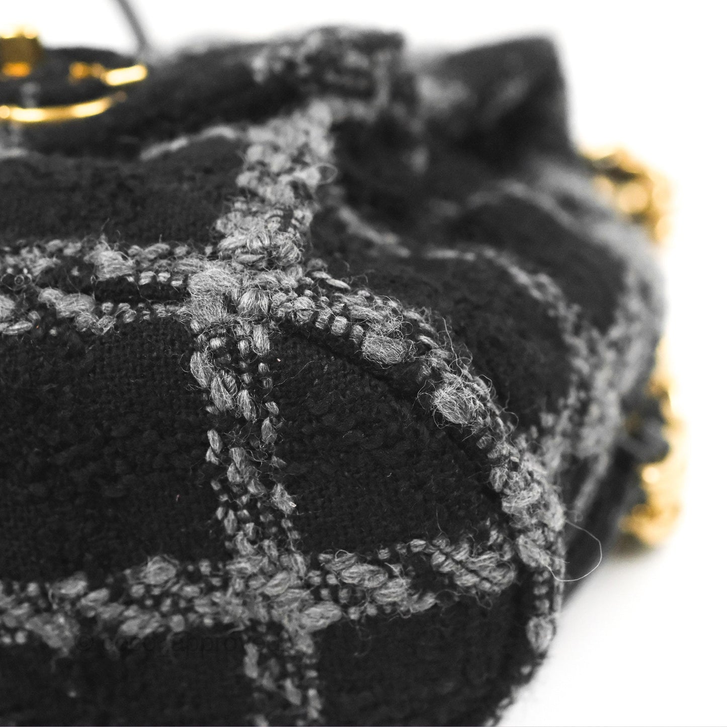 Chanel Duma Backpack Black Tweed Gold Hardware 22K