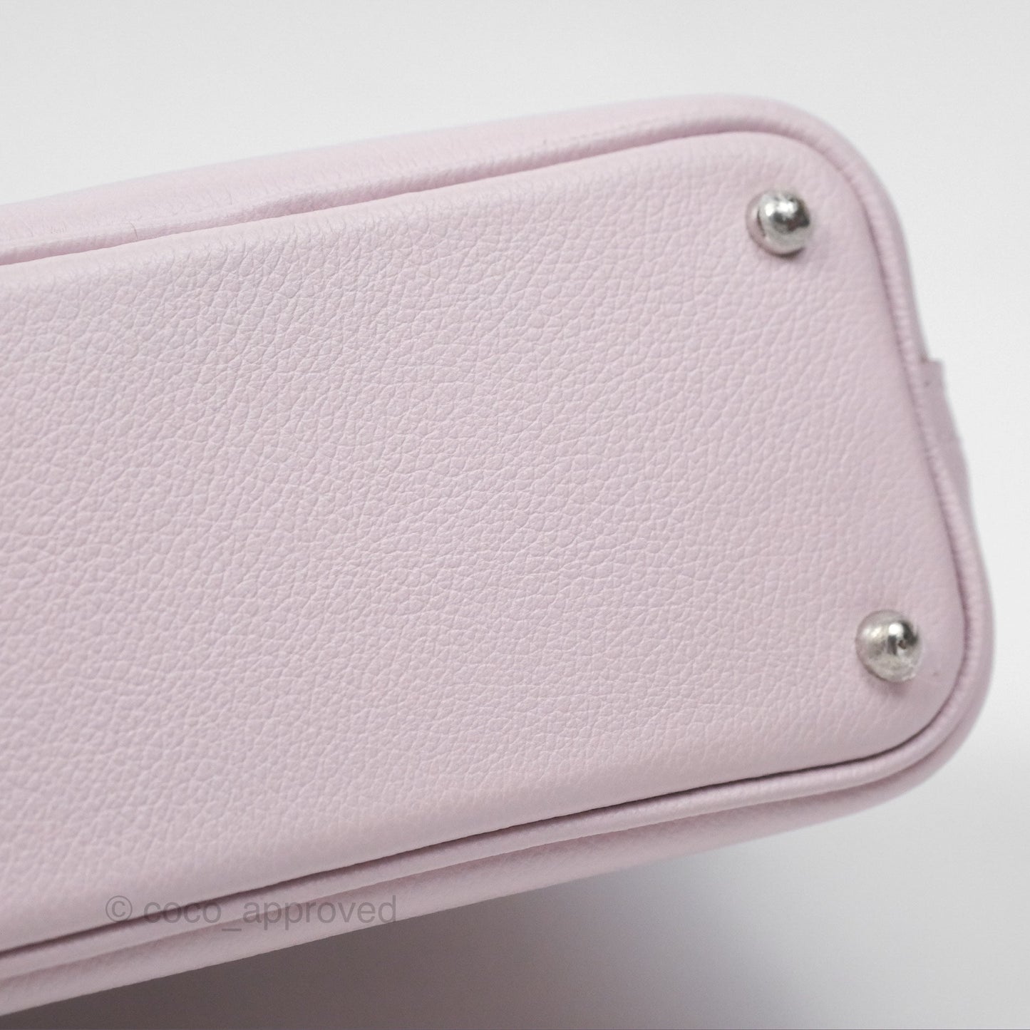 Hermès Bolide Mini 1923 Verso Evercolor Mauve Pale 09/ Caramel 28 Palladium Hardware