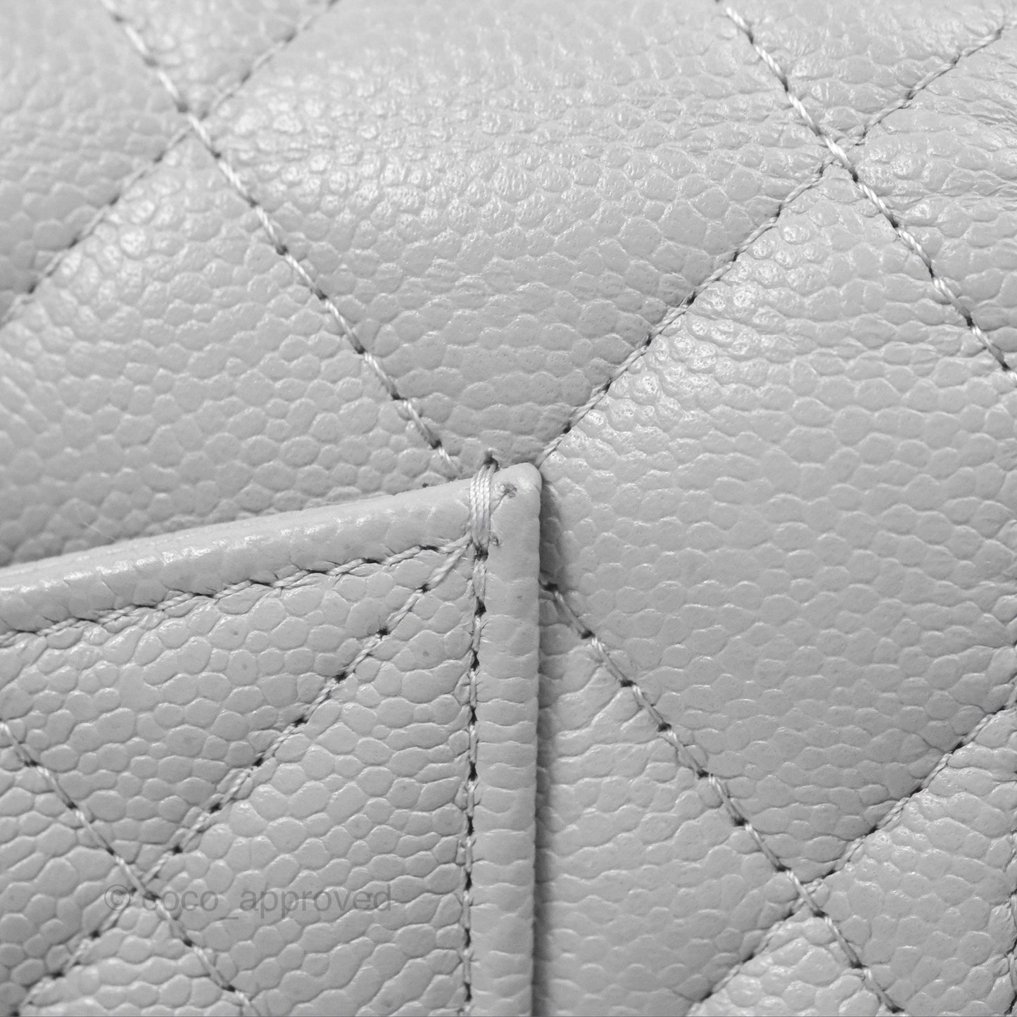 Chanel Heart Adjustable Chain WOC Grey Caviar Aged Gold Hardware