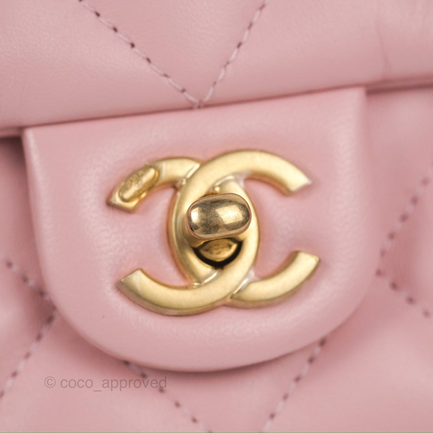 Chanel Mini Flap Bag With Heart CC Charm Pink Lambskin Aged Gold Hardware