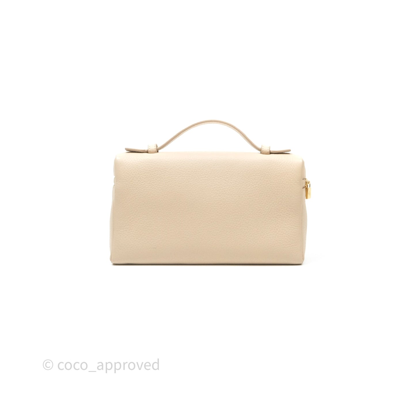 Loro Piana Extra Pocket L19 Cream Grained Calfskin Gold Hardware