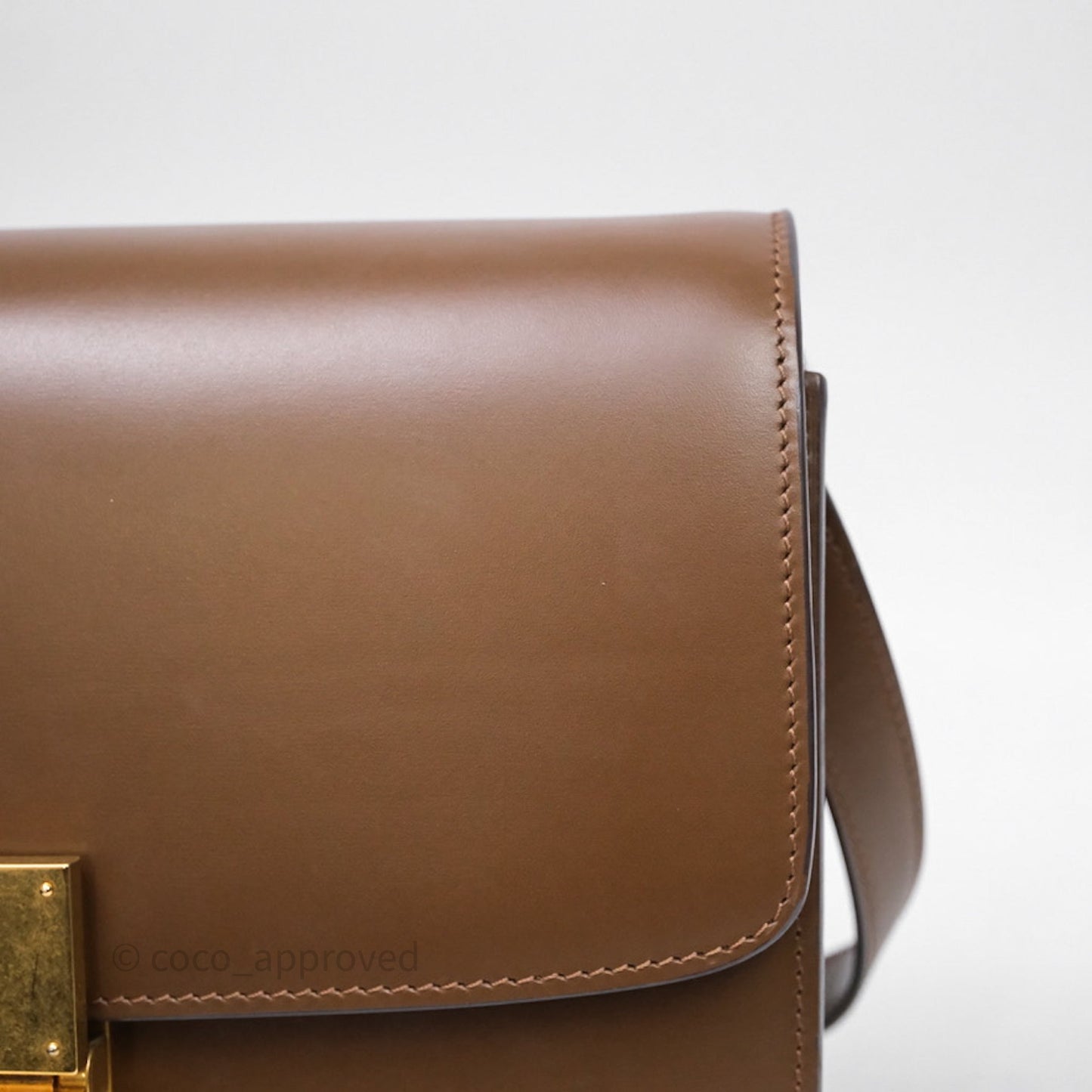 Celine Medium Classic Box Flap Caramel Calfskin