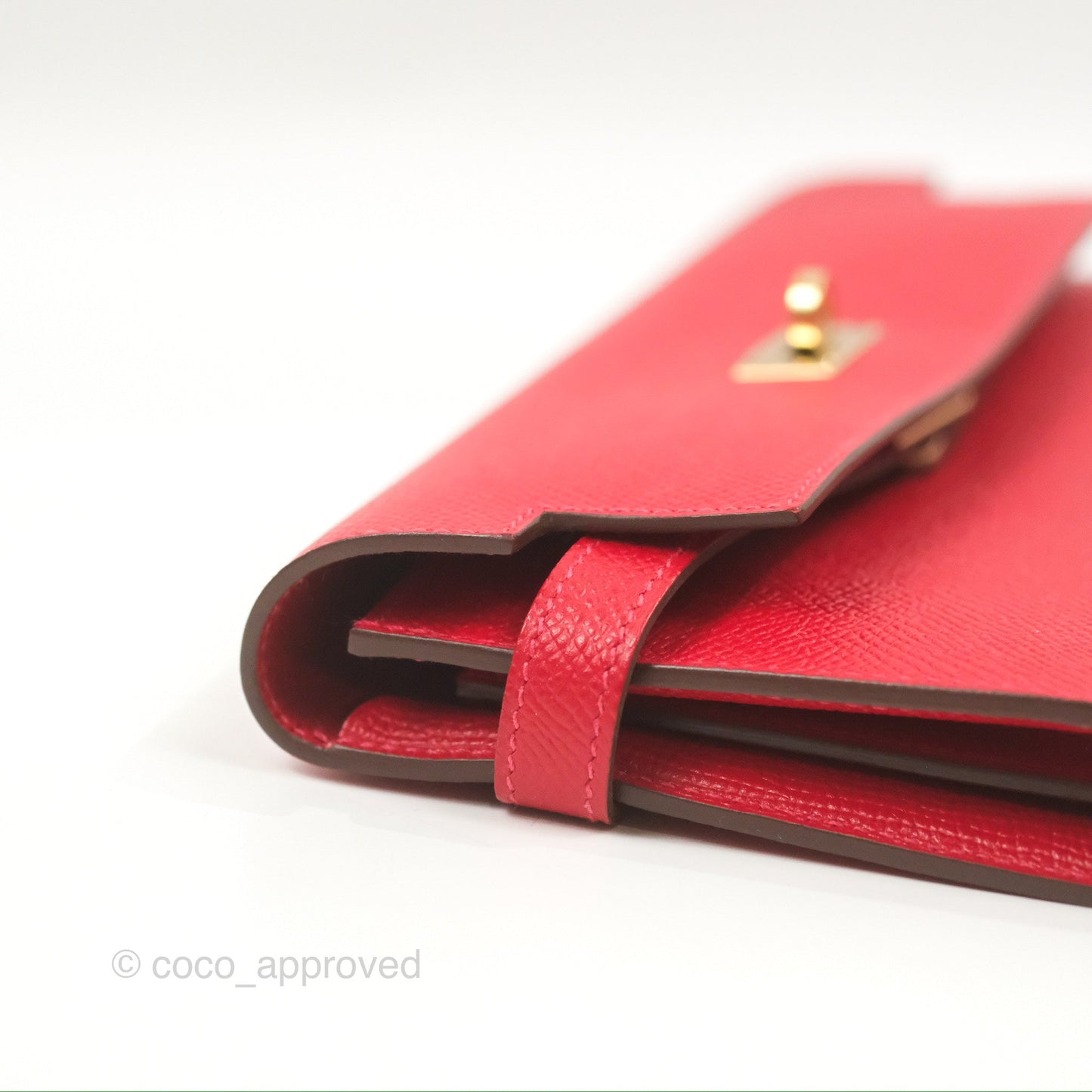 Hermès Kelly Wallet Rouge Casaque Epsom Gold Hardware