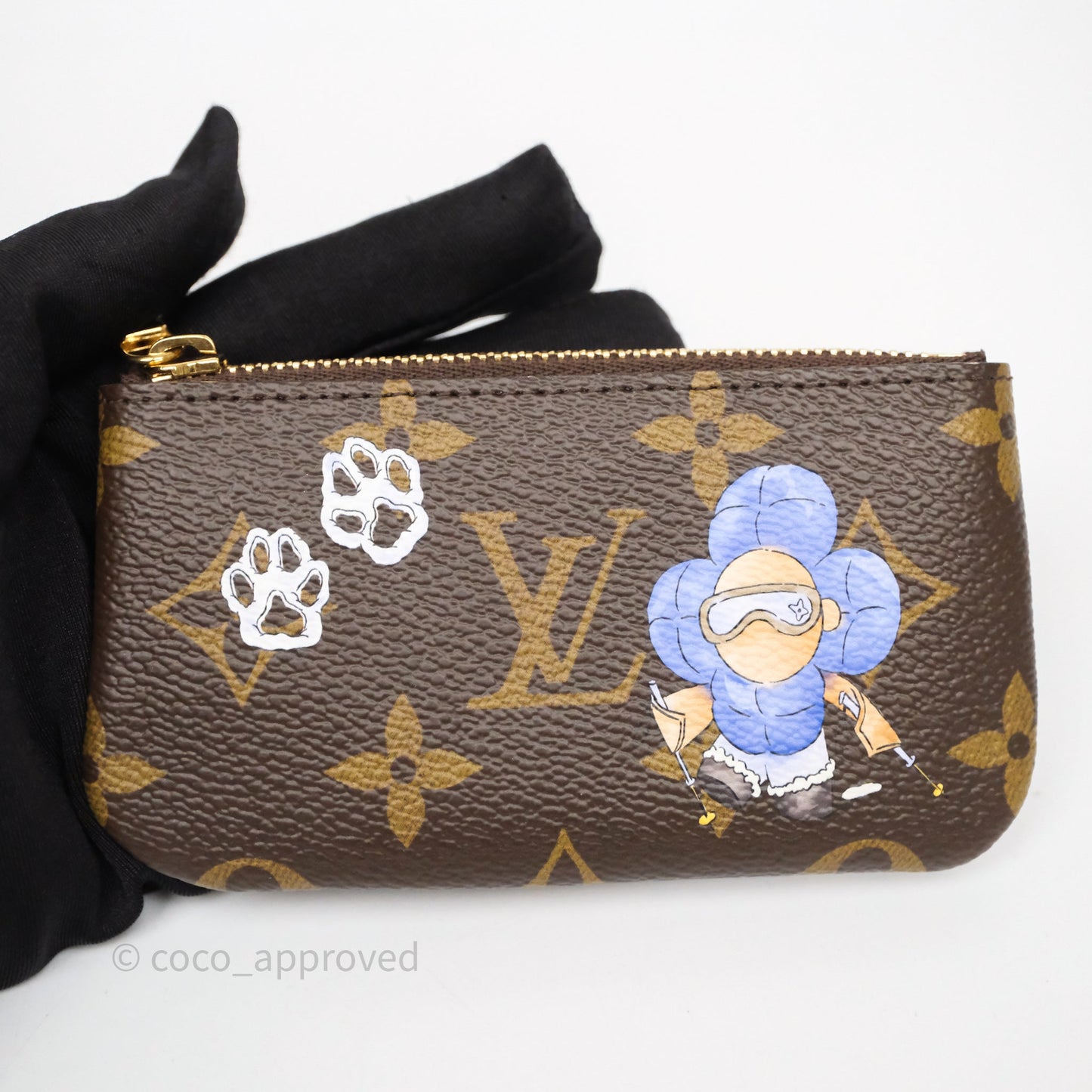 Louis Vuitton Vivienne Wintery Travel Collection Key Pouch Monogram Canvas