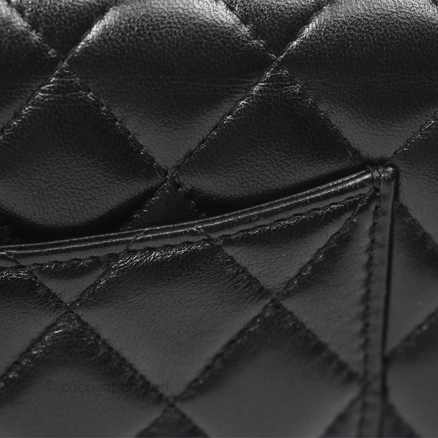 Chanel Quilted Dynasty Wallet on Chain WOC Black Shiny Lambskin Gold Hardware