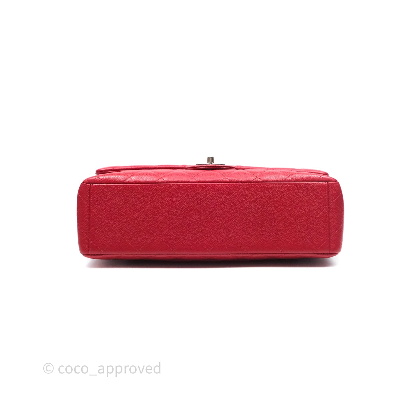 Chanel Quilted Maxi Double Flap Red Caviar Silver Hardware⁣⁣