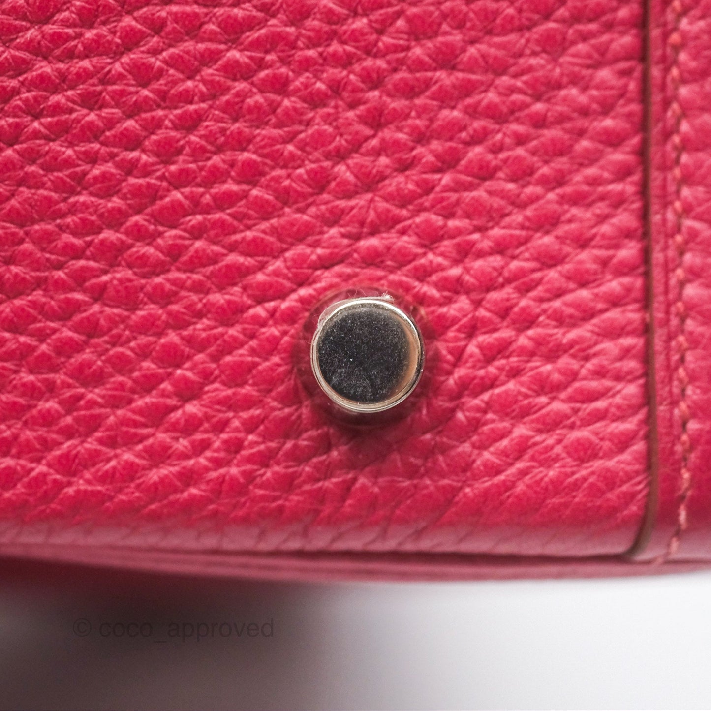 Hermès Lindy 30 Rubis Clemence Palladium Hardware