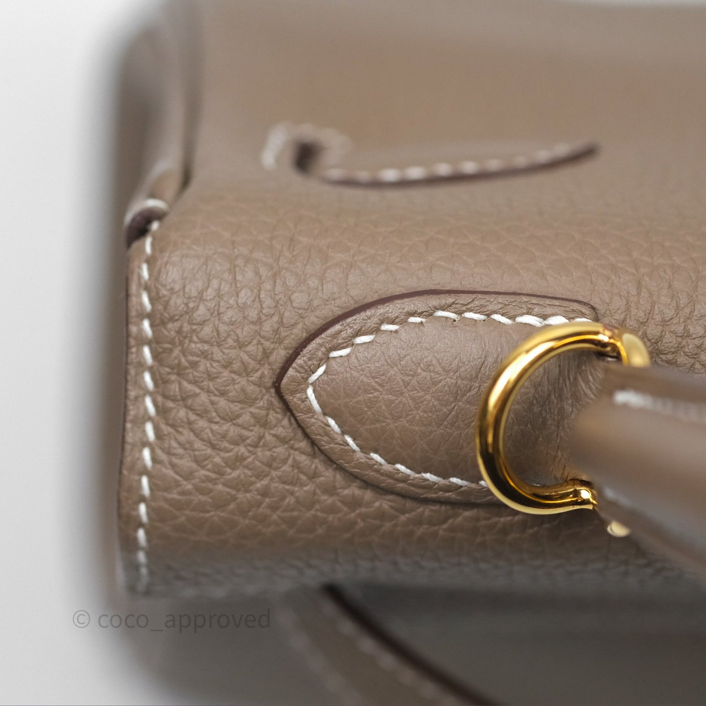 Hermès Kelly 25 Etoupe 18 Retourne Togo Gold Hardware