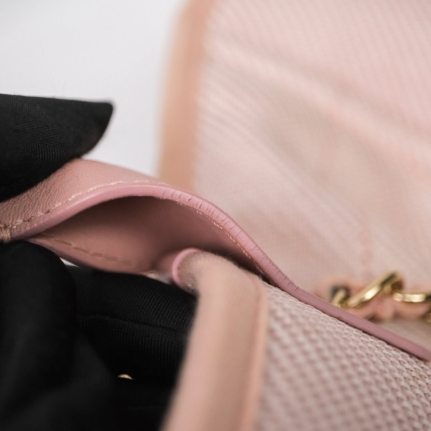 Chanel Large Deauville Tote Pink Canvas Gold Hardware