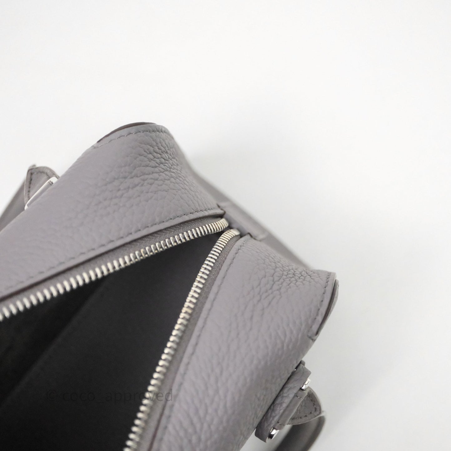 Delvaux Cool Box Mini Taurillon Soft Grained Grey Calfskin Silver Hardware