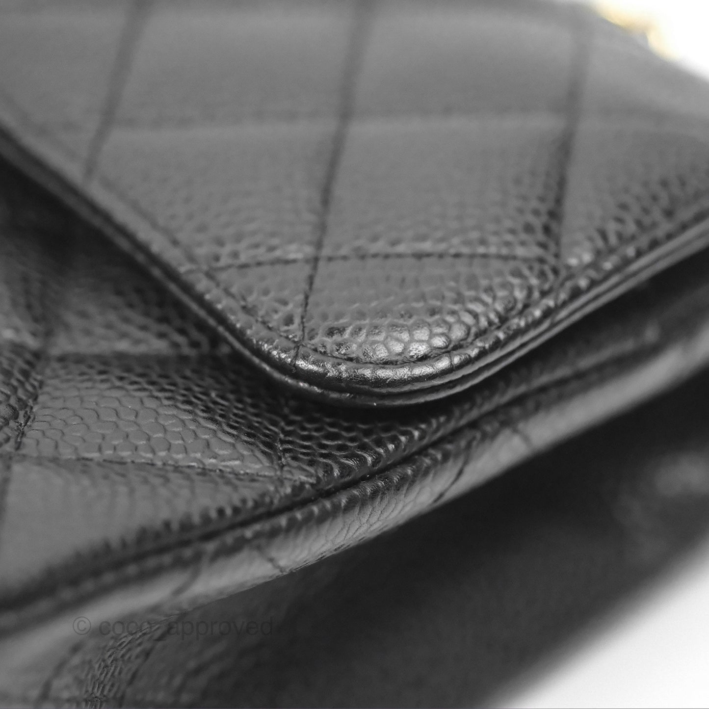 Chanel Small Quilted Classic Flap Black Caviar 24K Gold Hardware