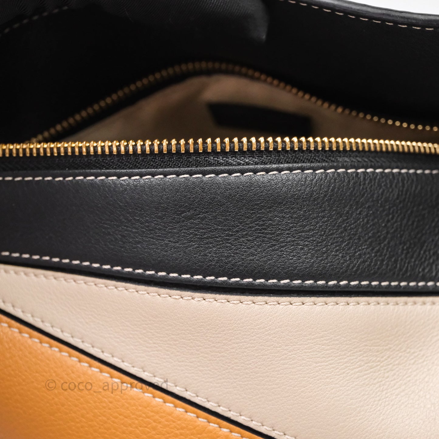 Loewe Small Puzzle Bag Amber/ Light Oat Calfskin Gold Hardware