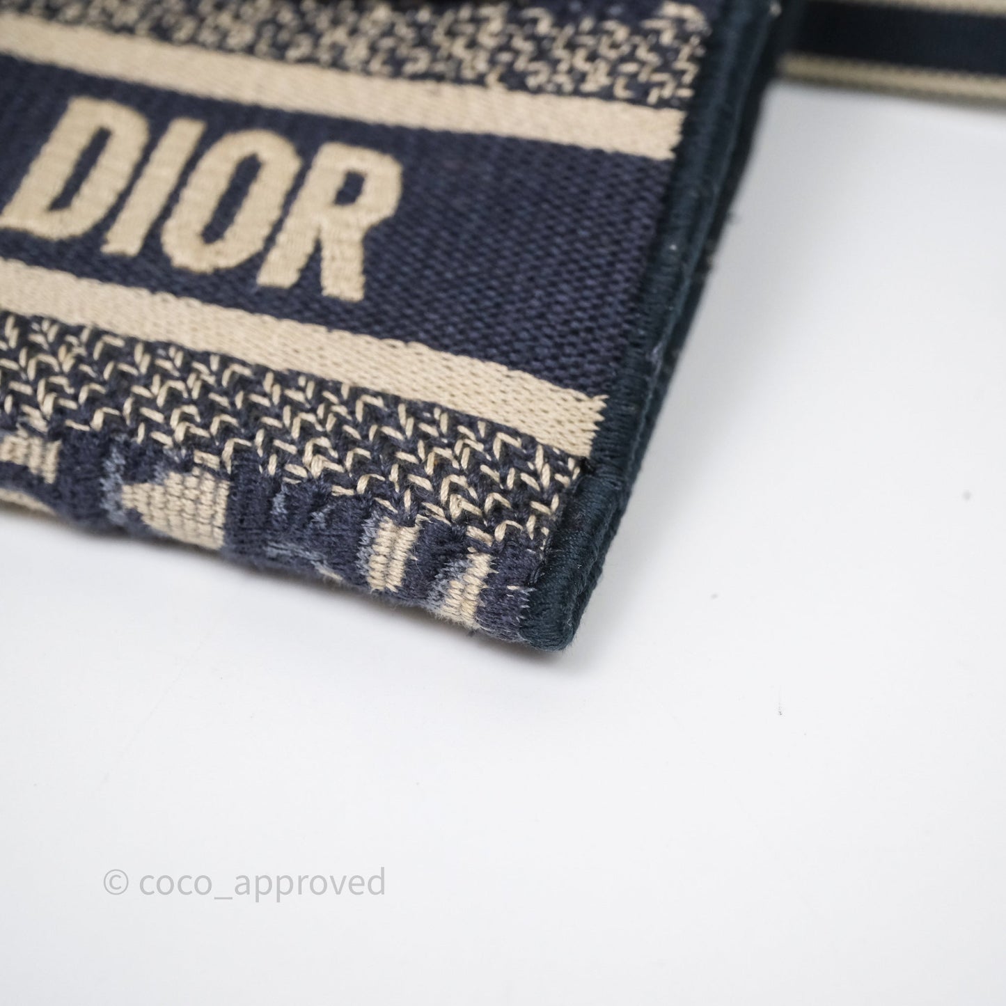 Christian Dior Navy Oblique Slim Saddle Pouch