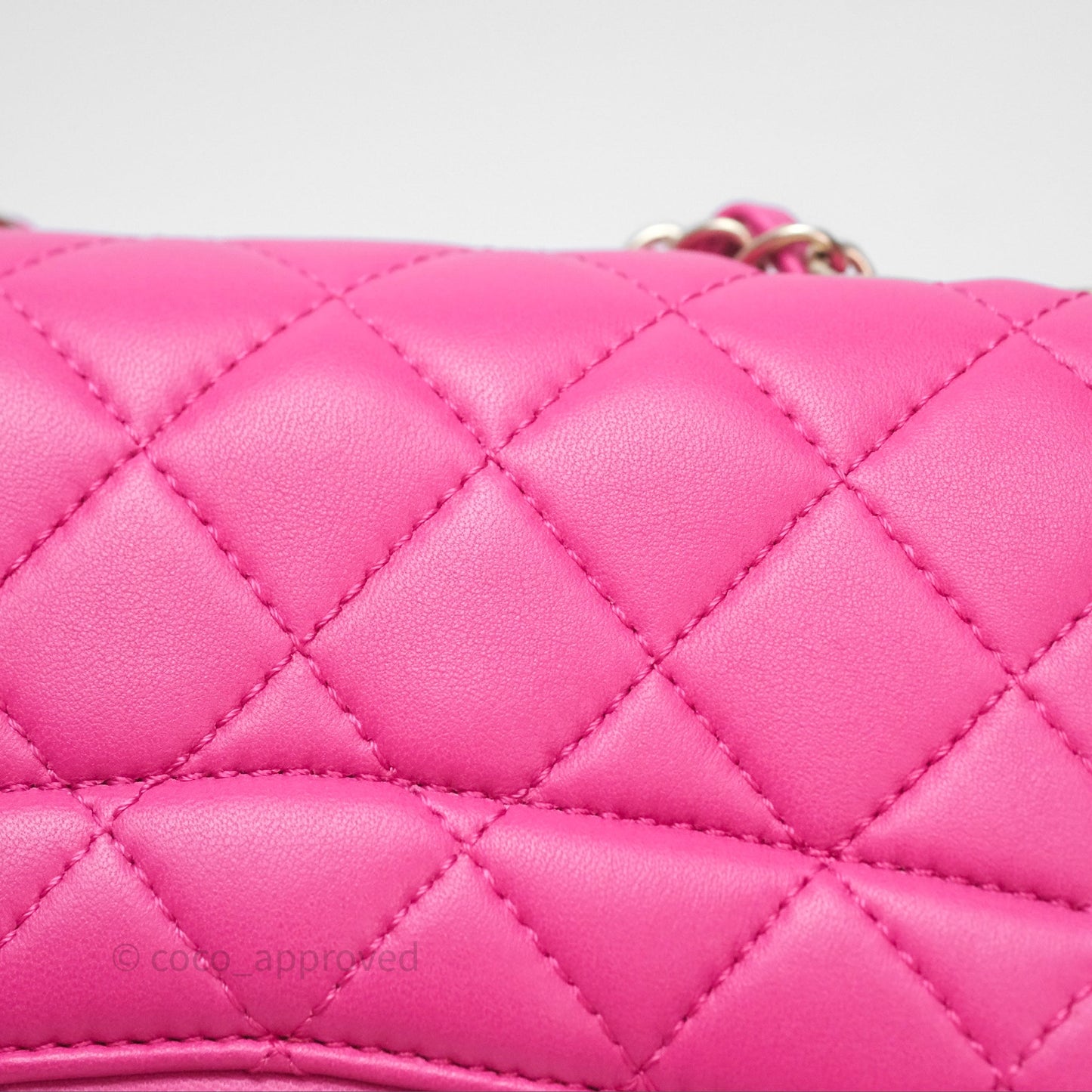 Chanel Quilted Mini Mademoiselle Chic Flap Dark Pink Lambskin Aged Gold Hardware
