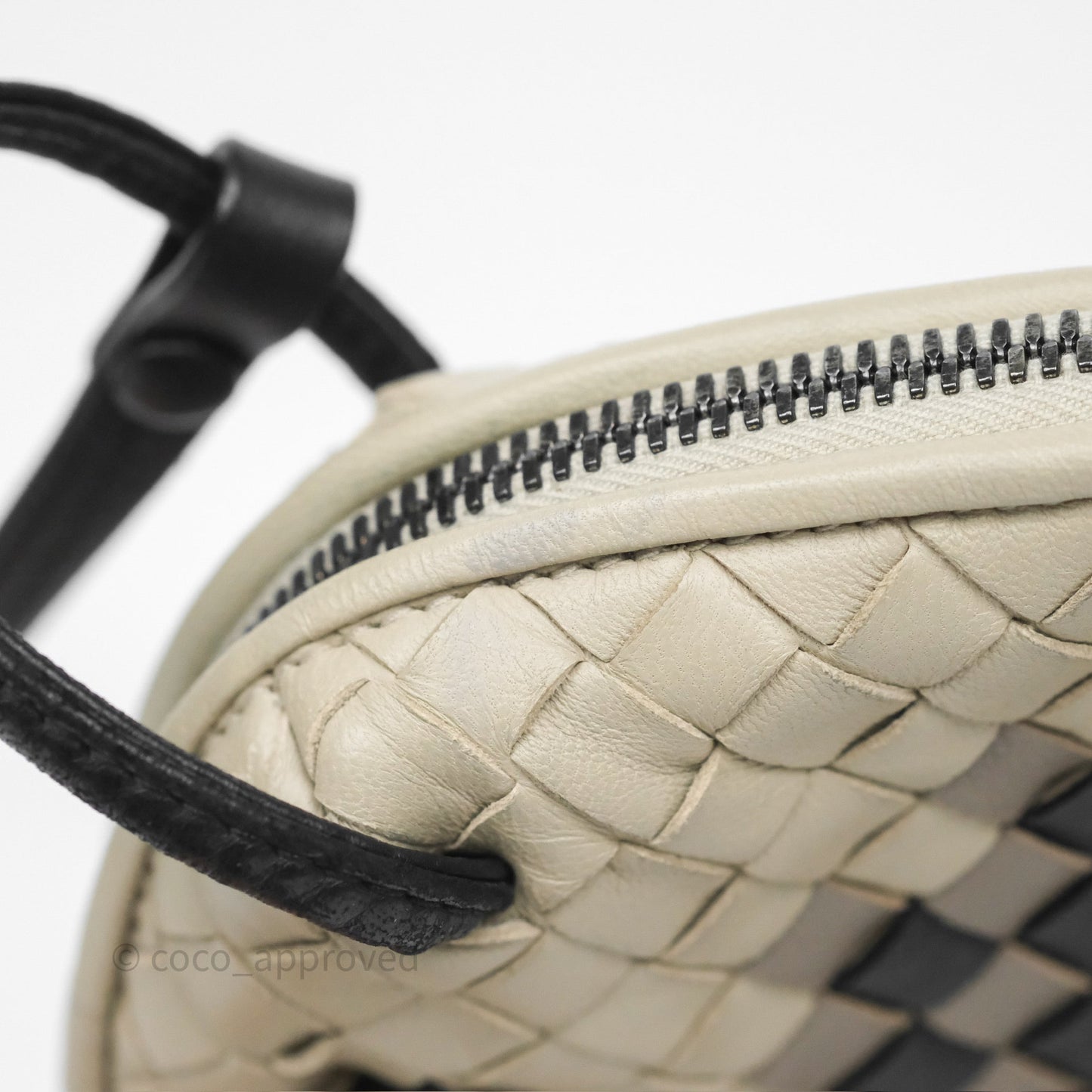 Bottega Veneta Nodini Crossbody Bag Cement Abstract Nappa Intrecciato