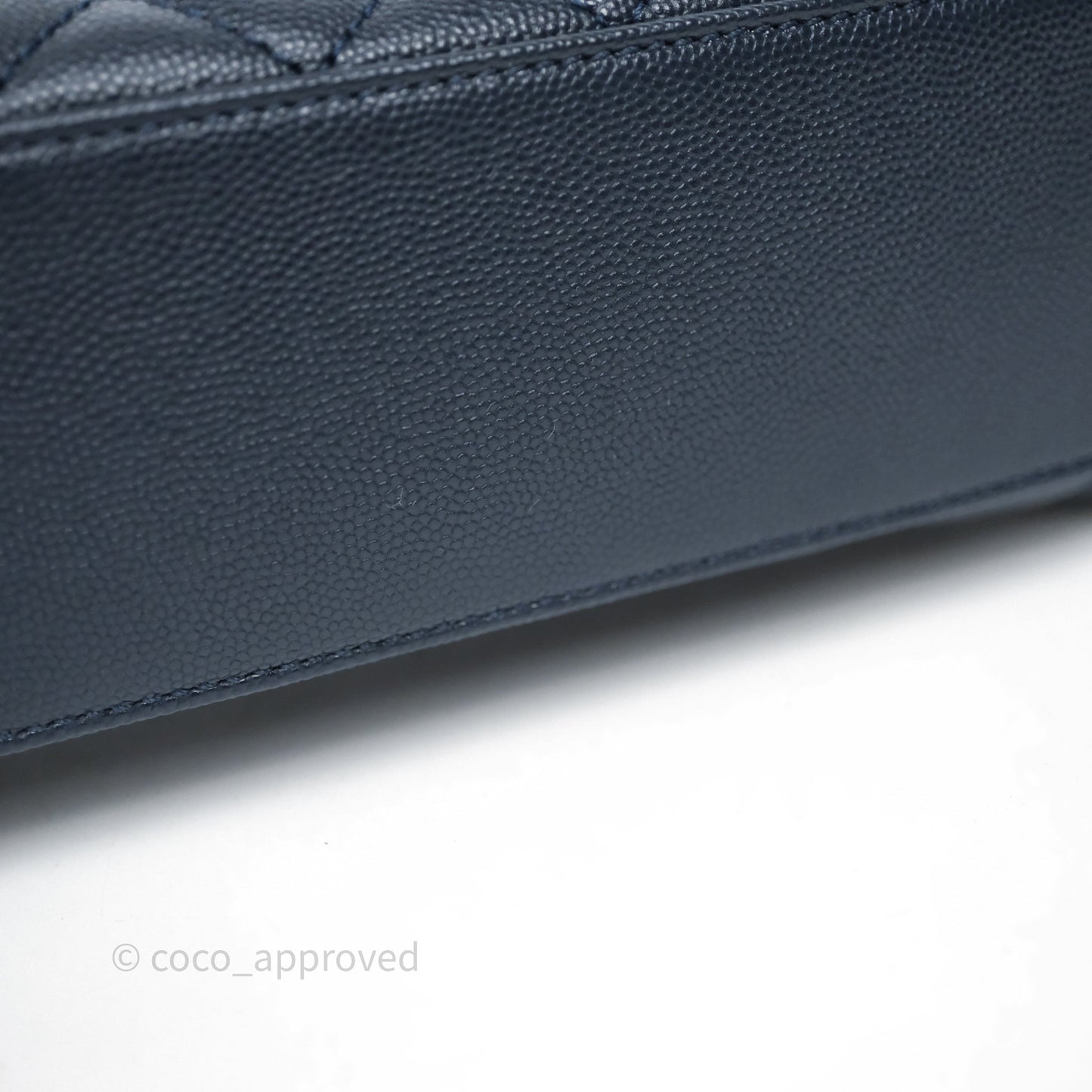 Chanel Small Coco Handle Navy Caviar Light Gold Hardware