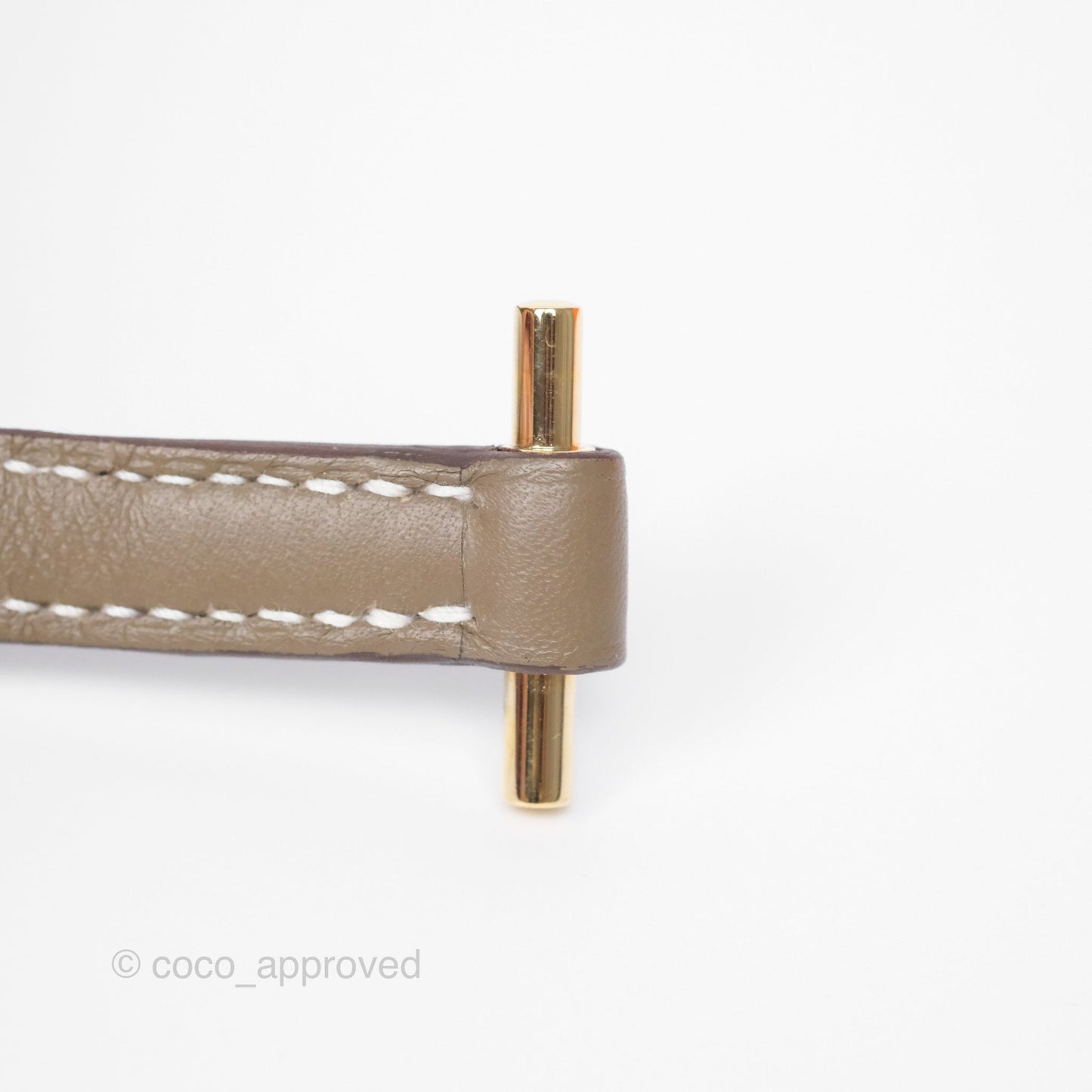 Hermès Roulis Mini 18 Etoupe 18 Swift Gold Hardware