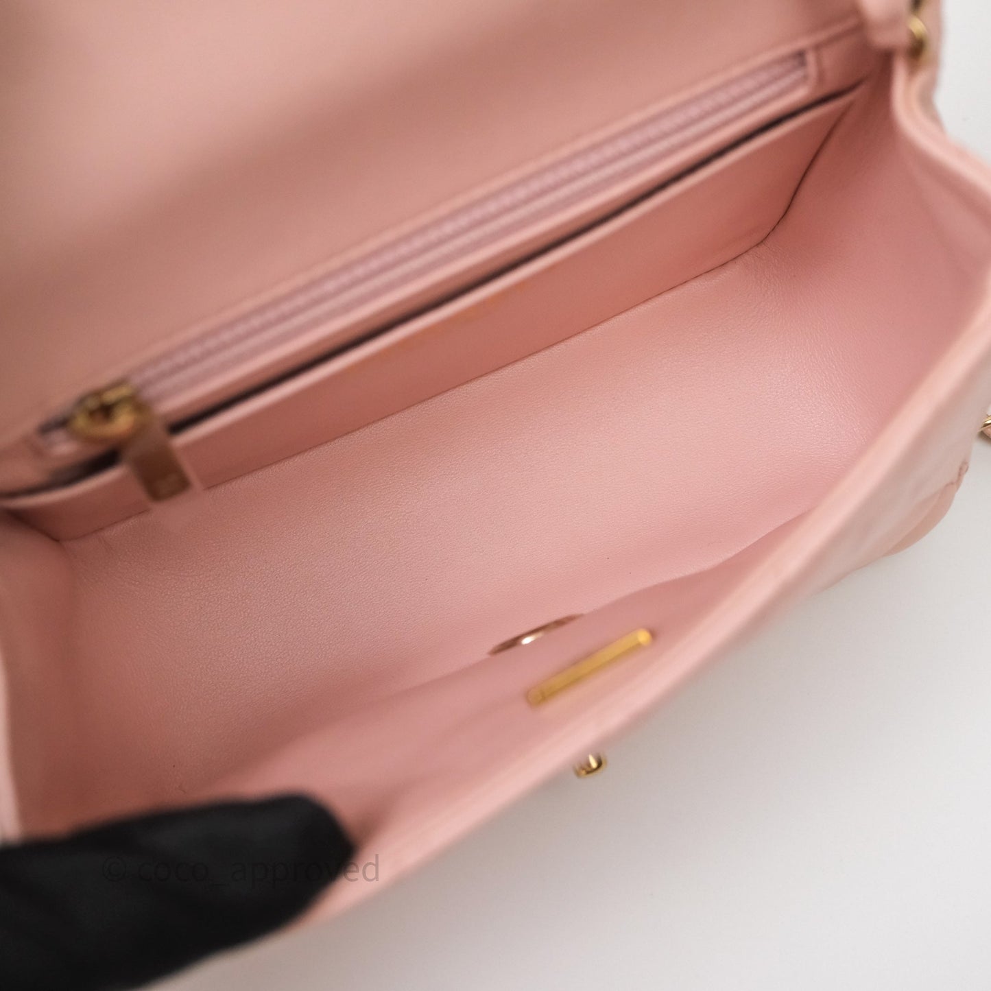 Chanel Mini Square Flap Quilted Pink Lambskin Gold Hardware