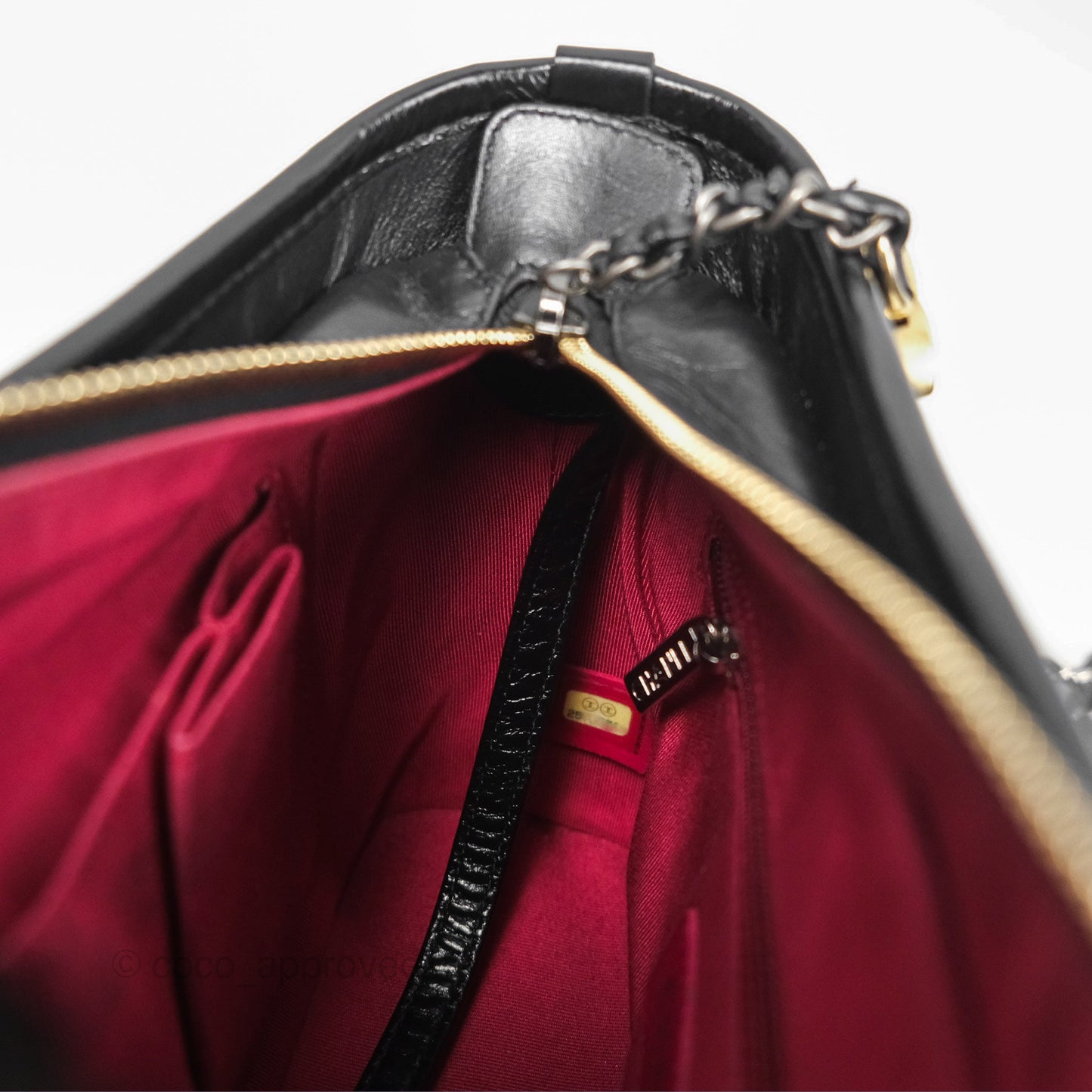 Chanel Small Gabrielle Hobo Quilted Black Aged Calfskin