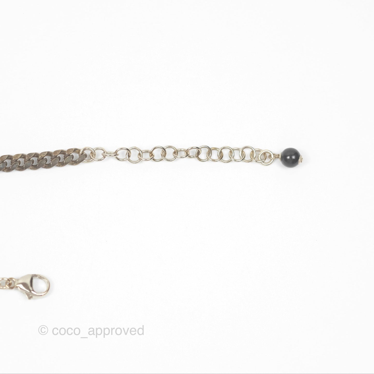 Chanel Crystal CC Star Drop Necklace Gold Tone 21S