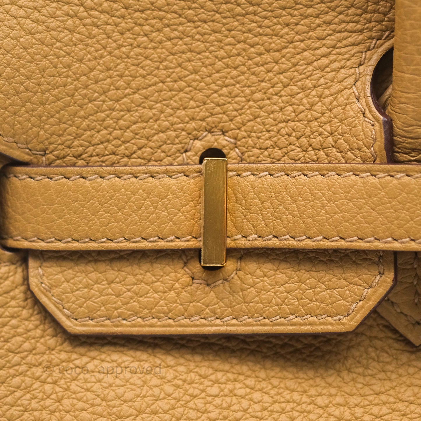 Hermès Birkin 25 Retourne Biscuit 4B Togo Gold Hardware