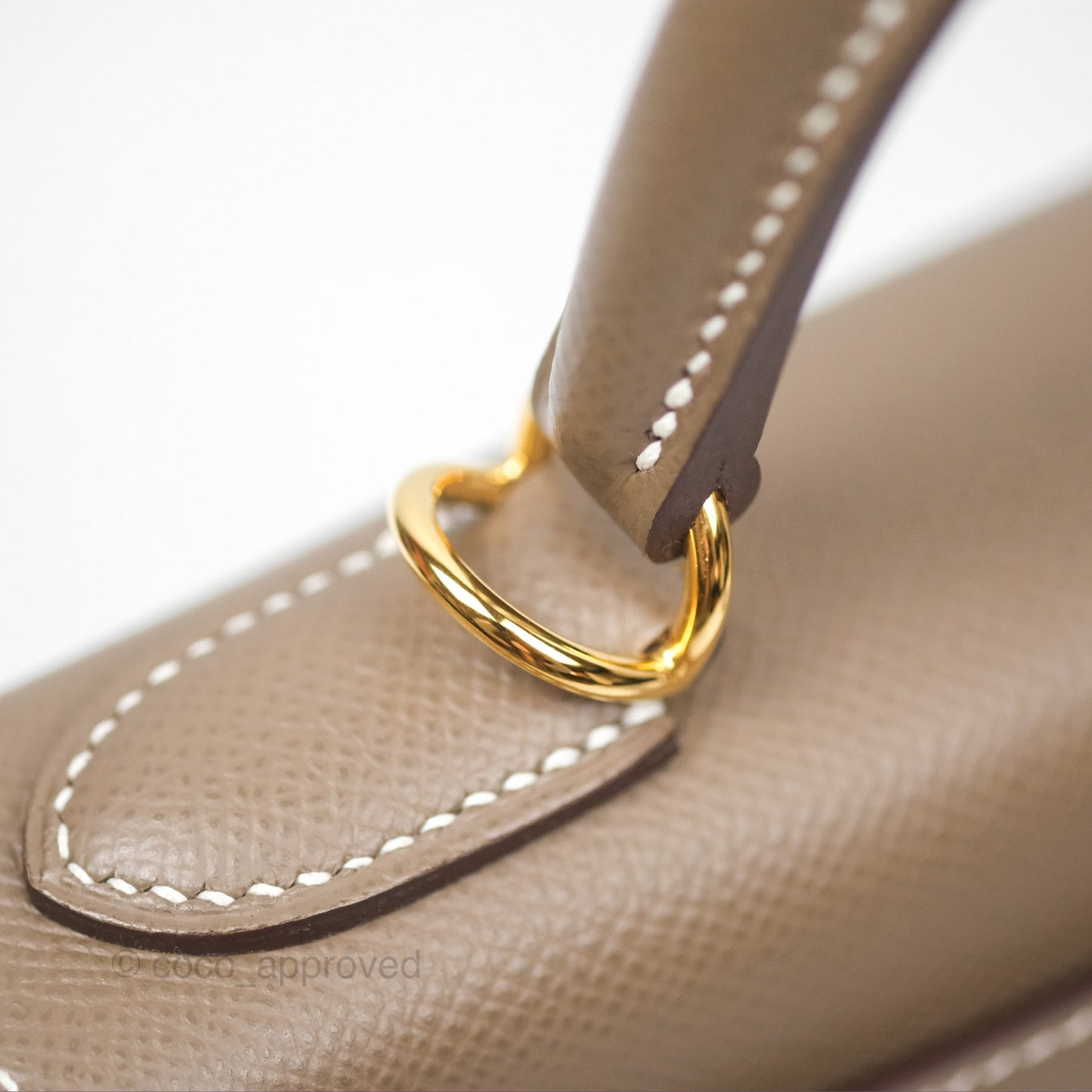 Hermès Kelly Sellier 28 Etoupe 18 Epsom Gold Hardware