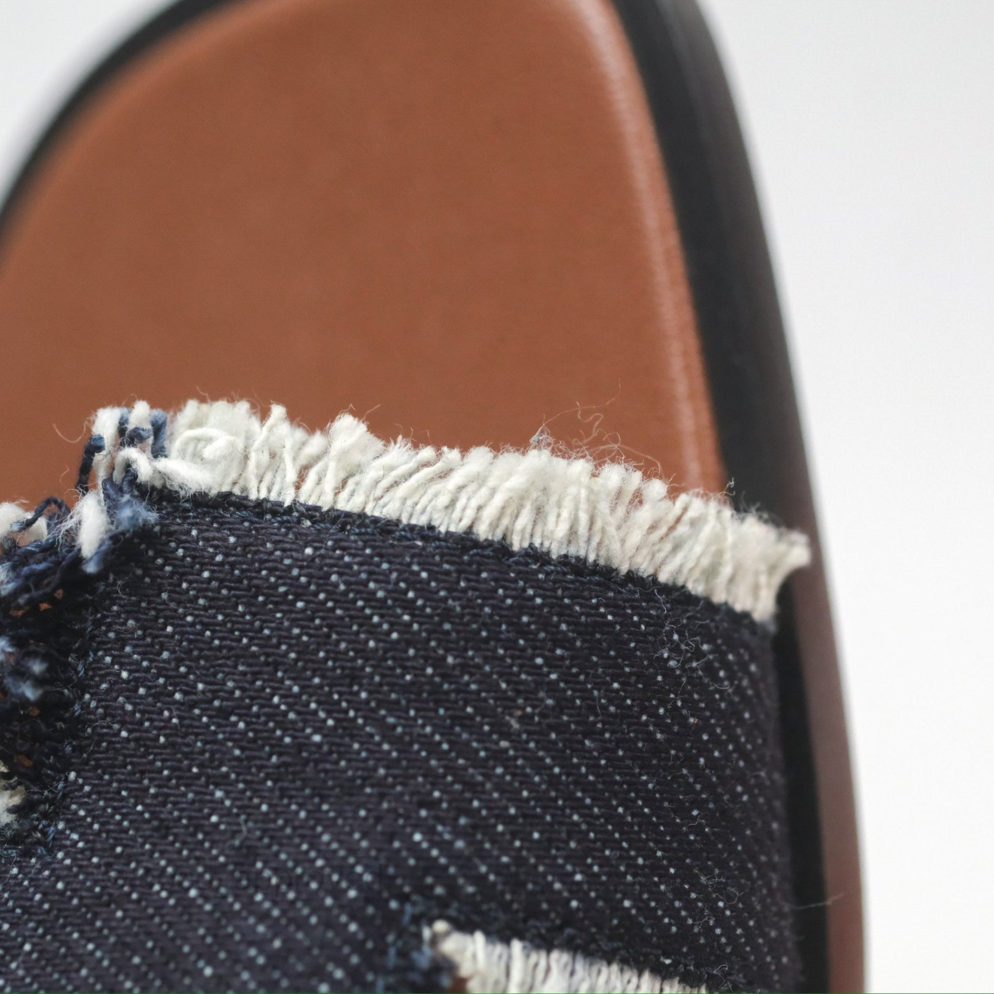 Hermès Oran Sandals in Black Denim Size 37