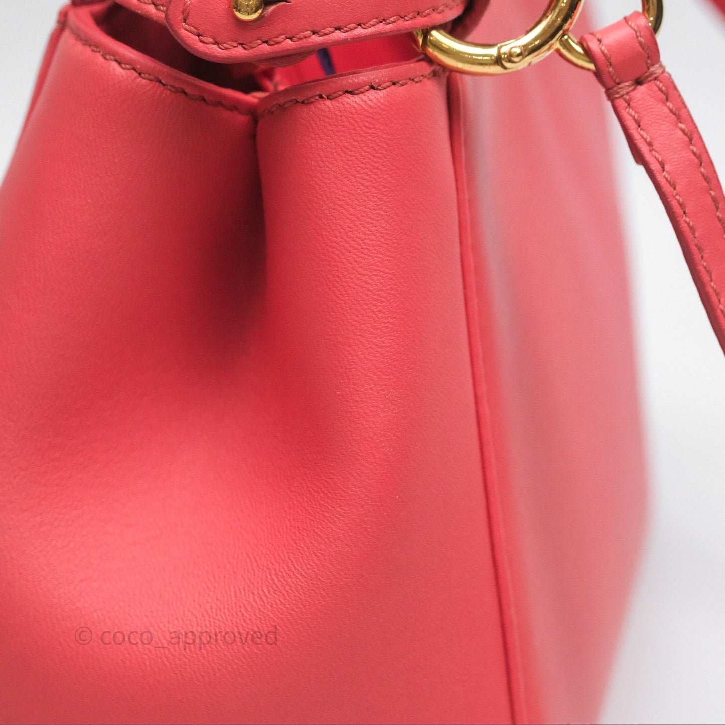 Fendi Nappa Mini Peekaboo Bag Hot Pink