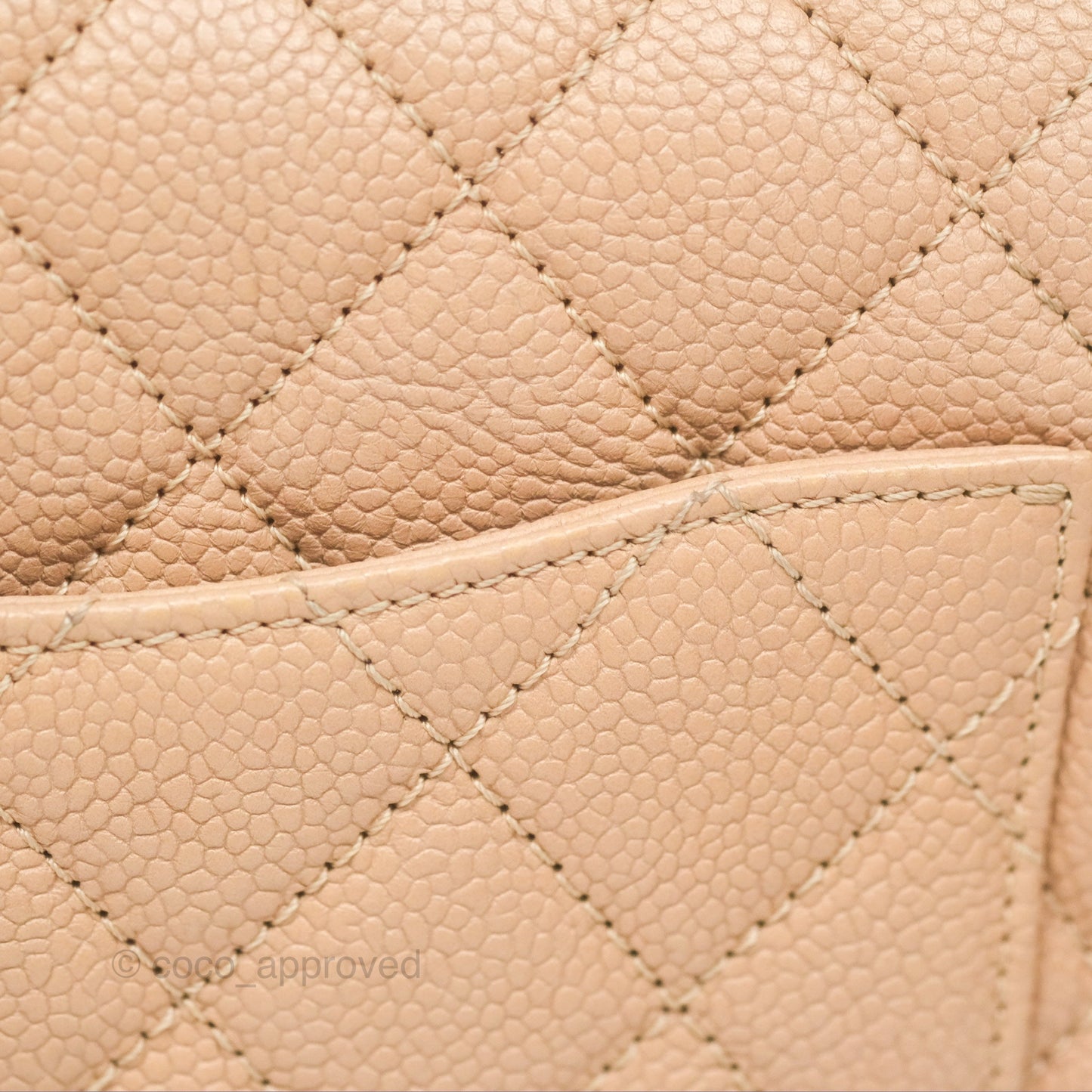 Chanel Small CC Filigree Flap Quilted Beige Black Caviar