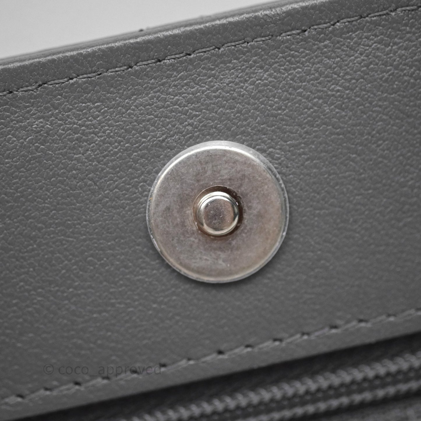 Chanel 19 Wallet on Chain WOC Grey Lambskin Mixed Hardware