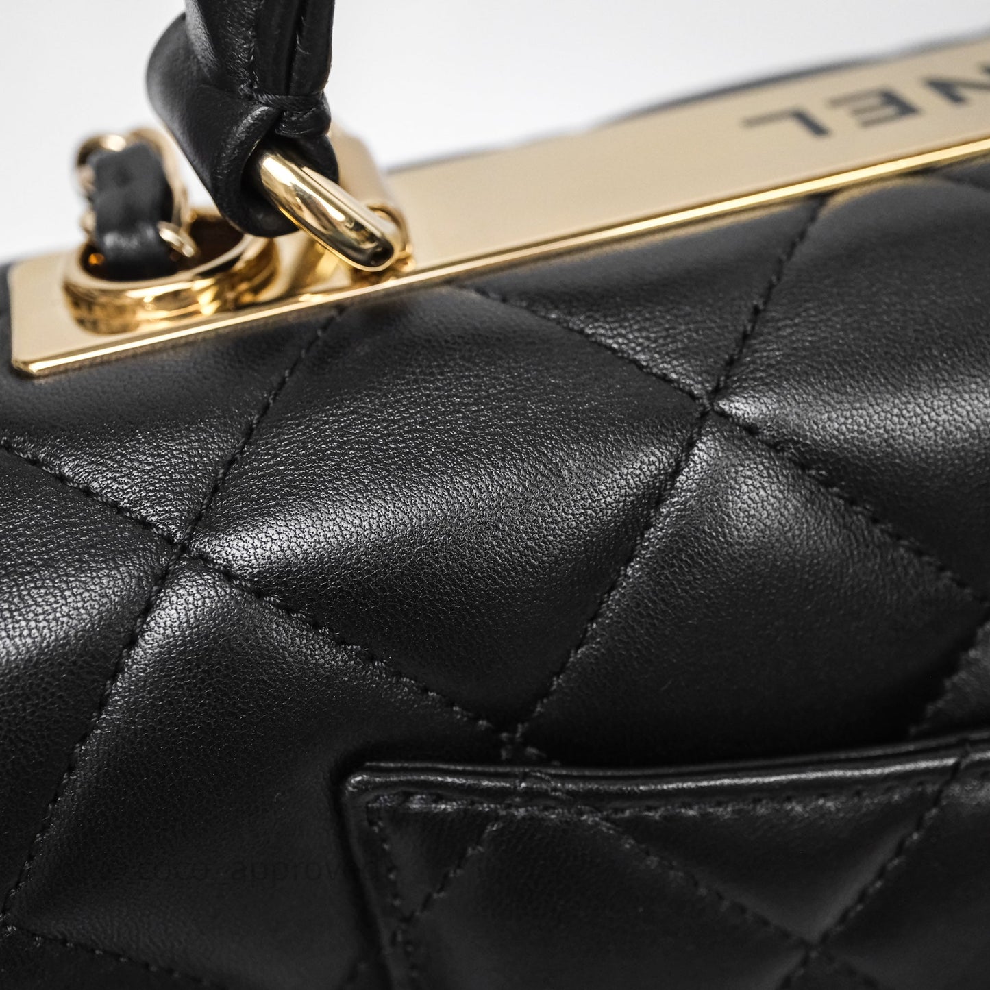 Chanel Small Trendy CC Black Lambskin Gold Hardware