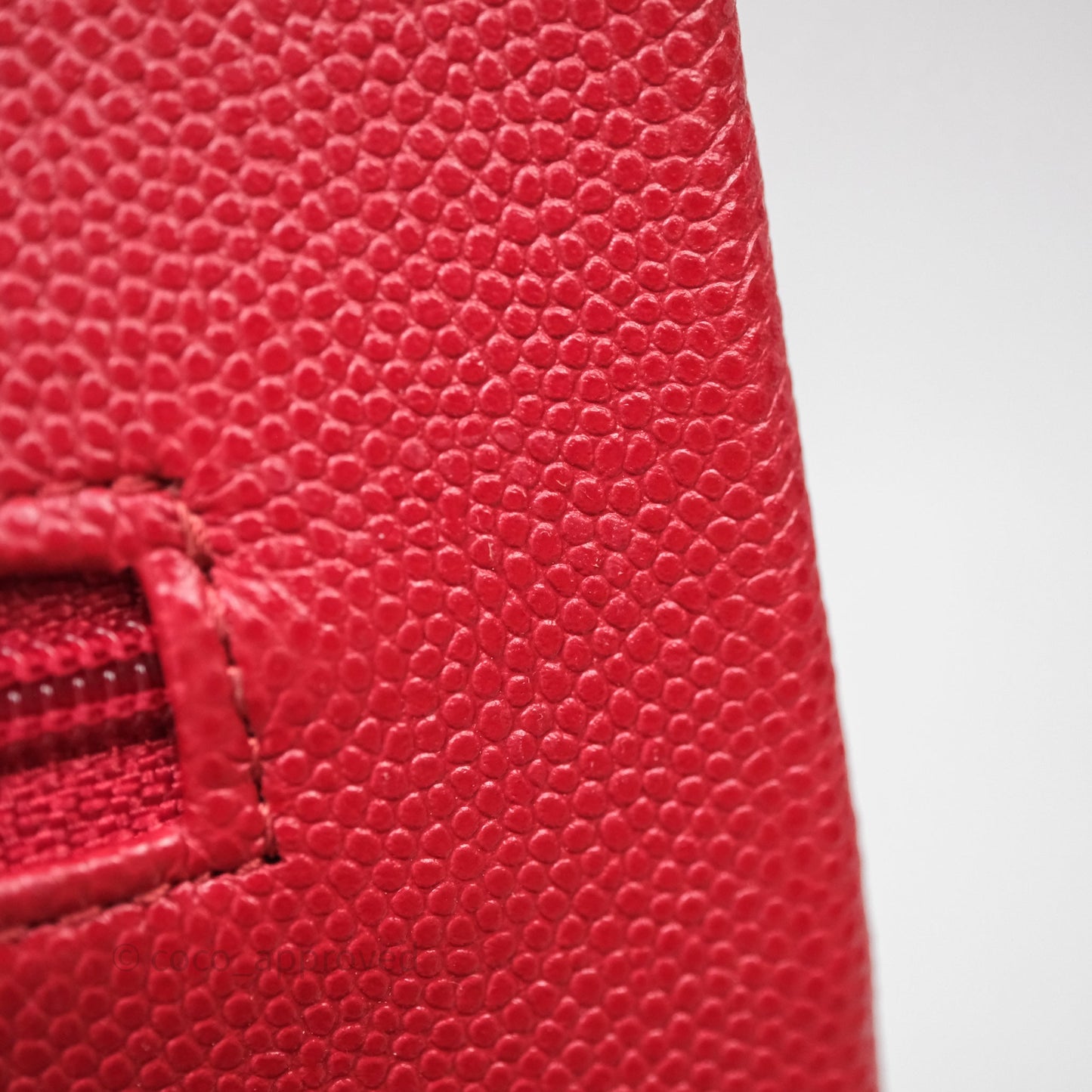Chanel Classic M/L Medium Flap Quilted Red Caviar Gold Hardware
