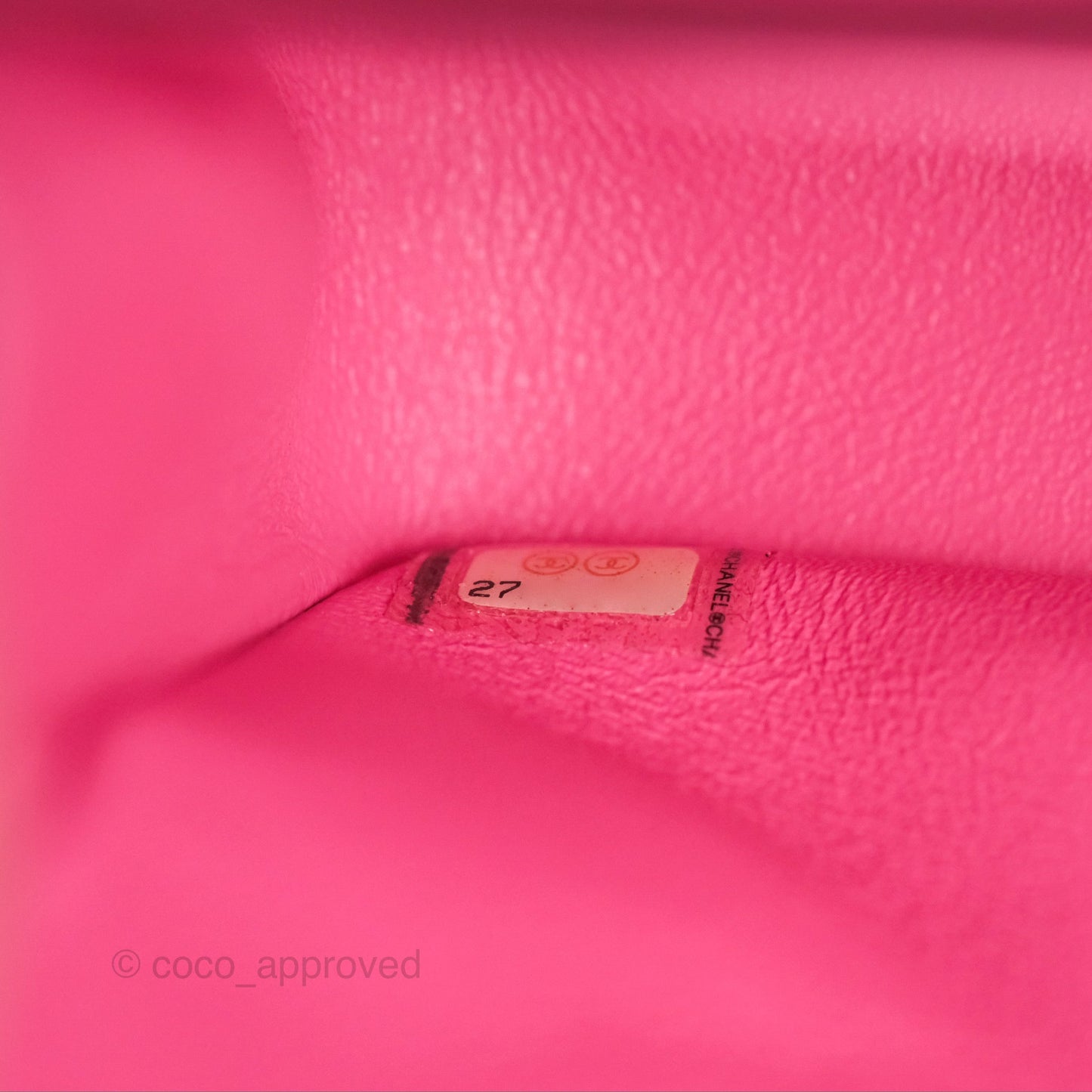 Chanel Medium Classic Flap Chevron Pink Caviar Silver Hardware