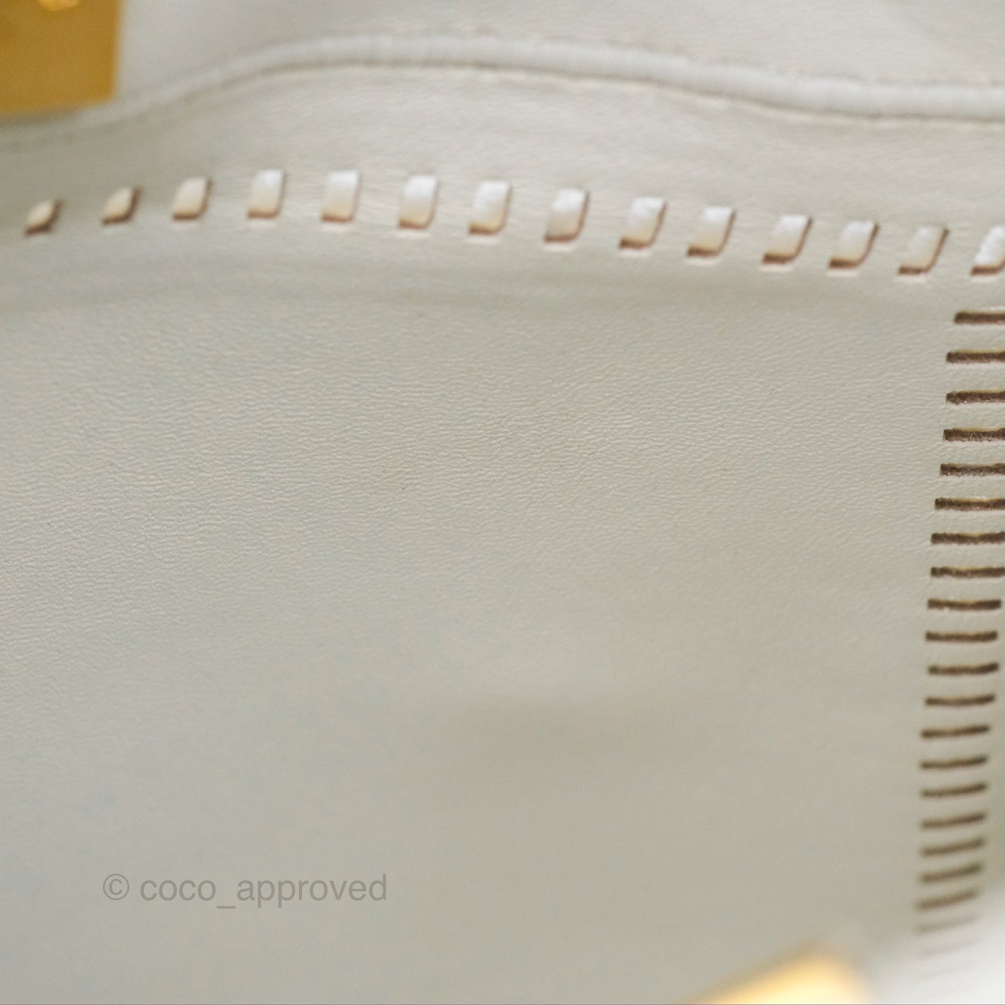Fendi Peekaboo Medium Mink Fur White Gold Hardware