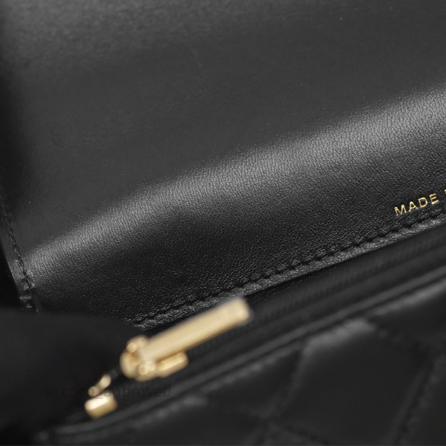 Chanel Top Handle Mini WOC Black Lambskin Gold Hardware